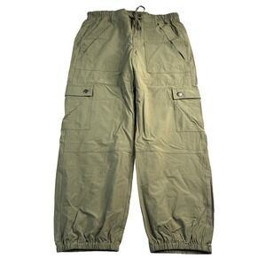 Cabi Olive Green Cargo Jogger Pants Women's Med Drawstring Waist Utility Style